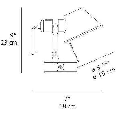 Artemide - Tolomeo Classic Clip Spot Wall Light - A005808 - Canada Light Shop