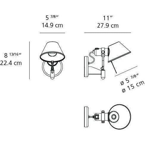 Artemide - Tolomeo Classic Wall Spot - A029258 - Canada Light Shop