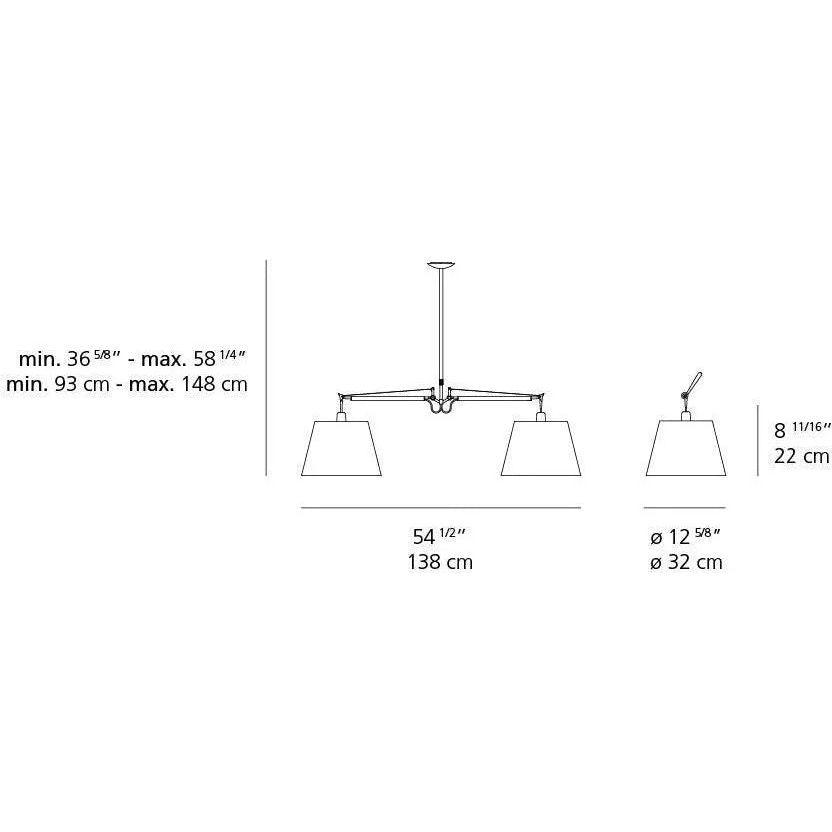 Artemide - Tolomeo Double Shade Suspension - TOL1048 - Canada Light Shop