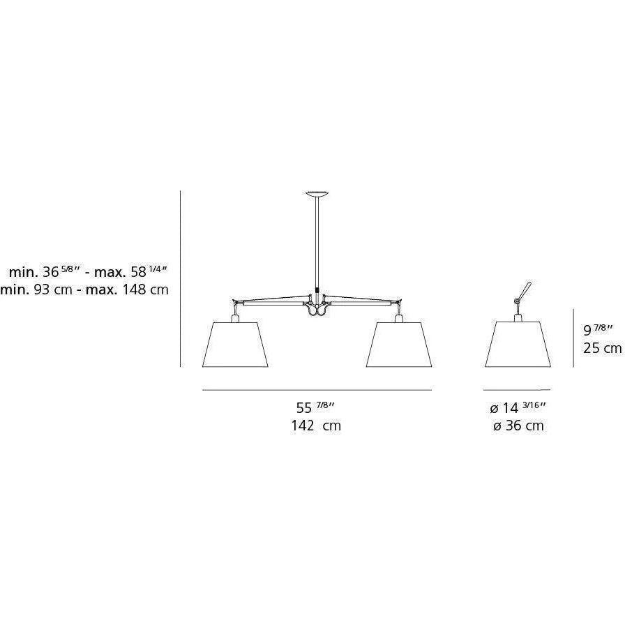 Artemide - Tolomeo Double Shade Suspension - TOL1048 - Canada Light Shop