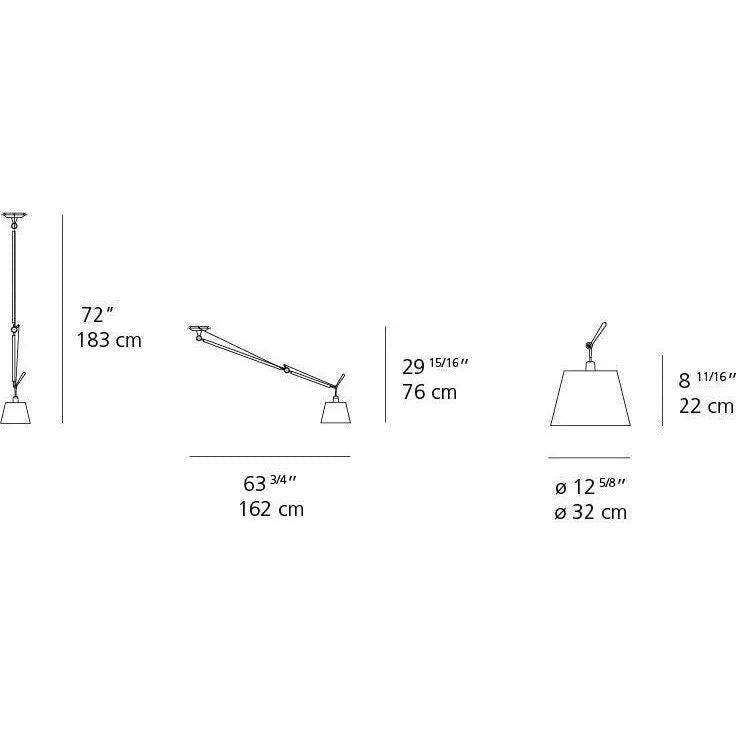 Artemide - Tolomeo Off Center Shade Suspension - TOL1054 - Canada Light Shop