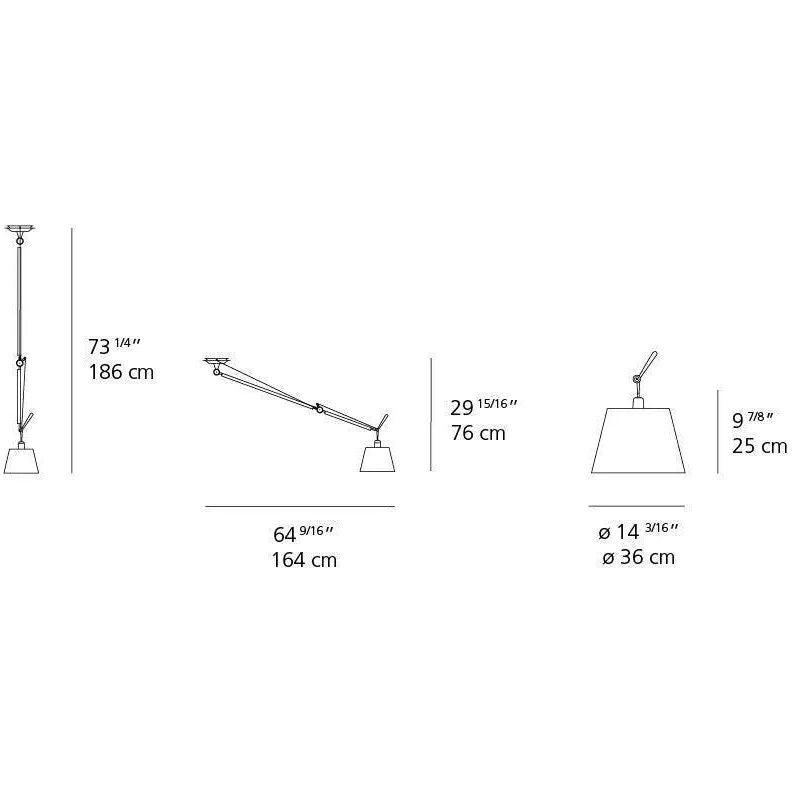 Artemide - Tolomeo Off Center Shade Suspension - TOL1054 - Canada Light Shop