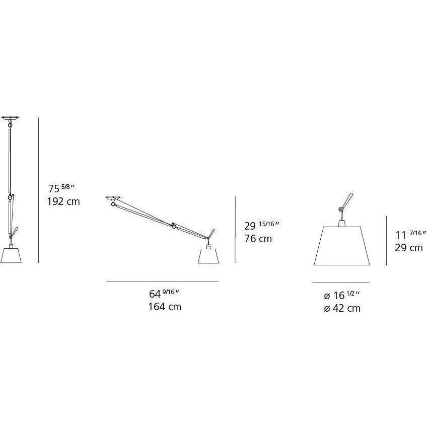Artemide - Tolomeo Off Center Shade Suspension - TOL1054 - Canada Light Shop
