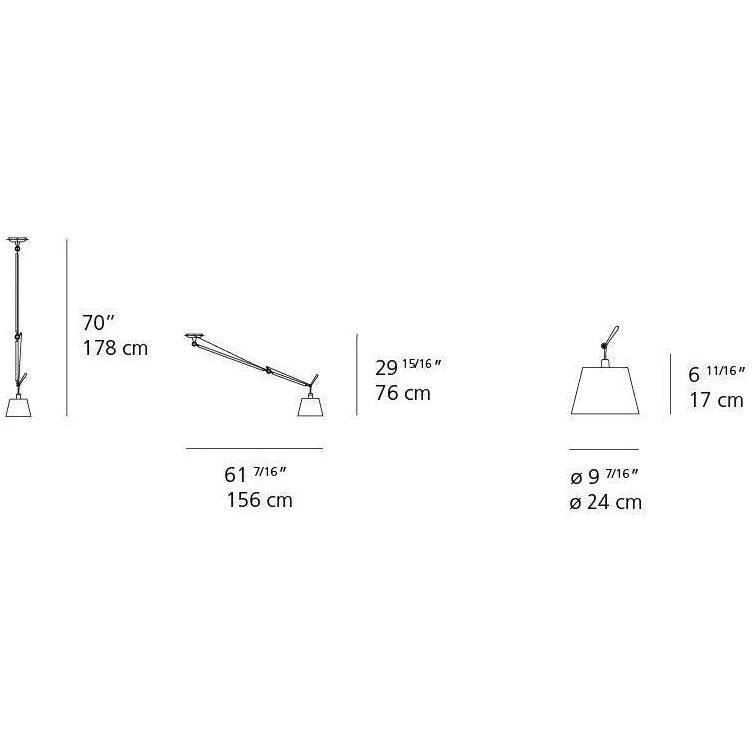 Artemide - Tolomeo Off Center Shade Suspension - TOL1054 - Canada Light Shop