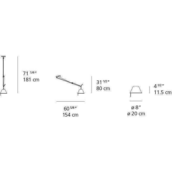 Artemide - Tolomeo Off Center Suspension - TOL1020 - Canada Light Shop