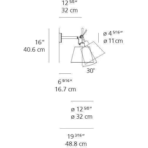 Artemide - Tolomeo Shade Wall Light - TOL1170 - Canada Light Shop