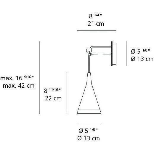 Artemide - Vigo Wall Light - 1940038A - Canada Light Shop