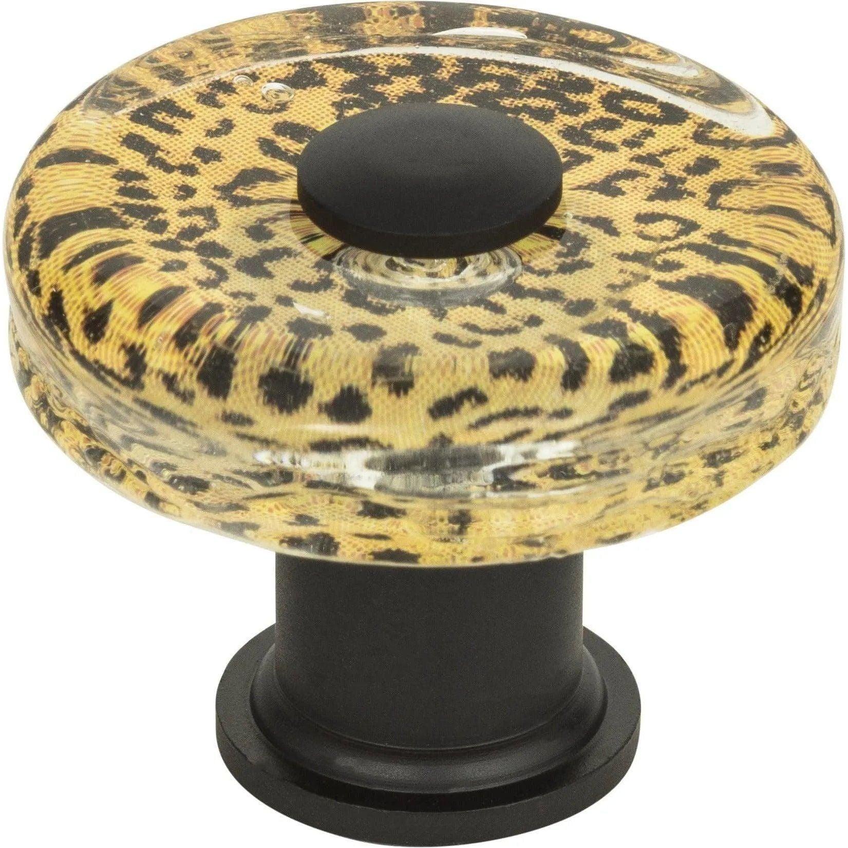 Atlas Homewares - Cheetah Glass Round Knob - 3231-BL - Canada Light Shop