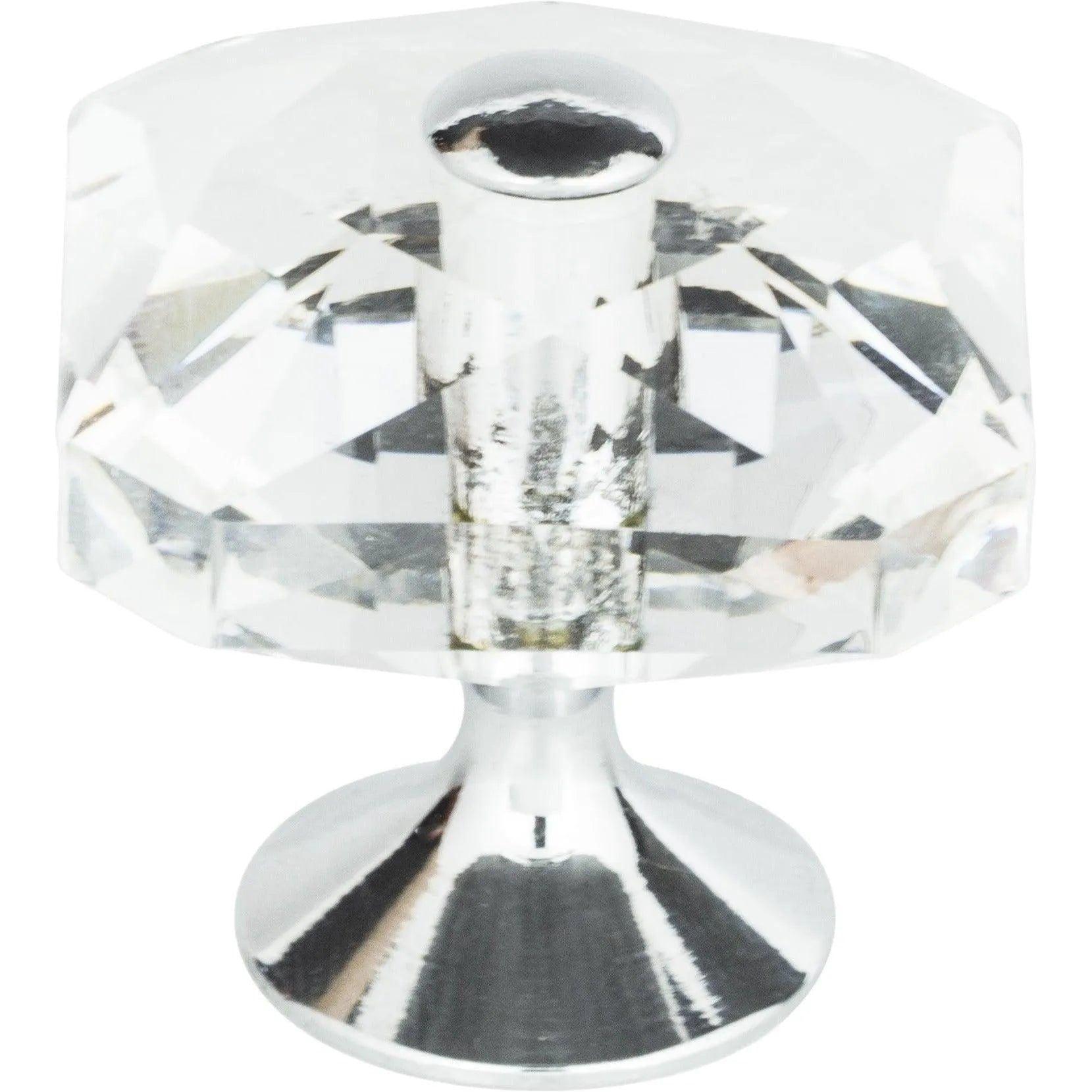 Atlas Homewares - Crystal Large Square Knob - 3209-CH - Canada Light Shop