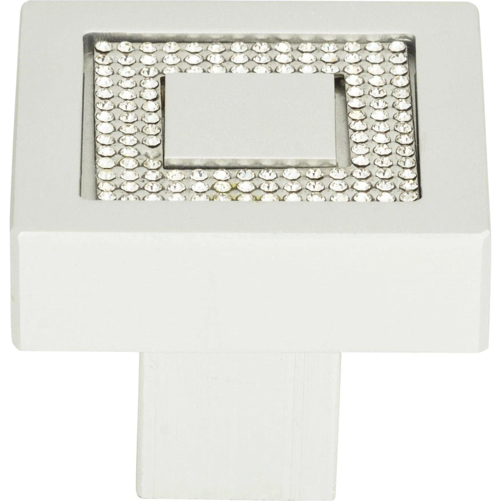 Atlas Homewares - Crystal Square Inset Knob - 3192-MC - Canada Light Shop