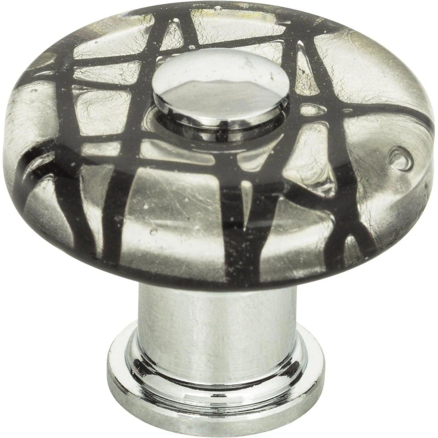 Atlas Homewares - Eclipse Glass Round Knob - 3208-CH - Canada Light Shop