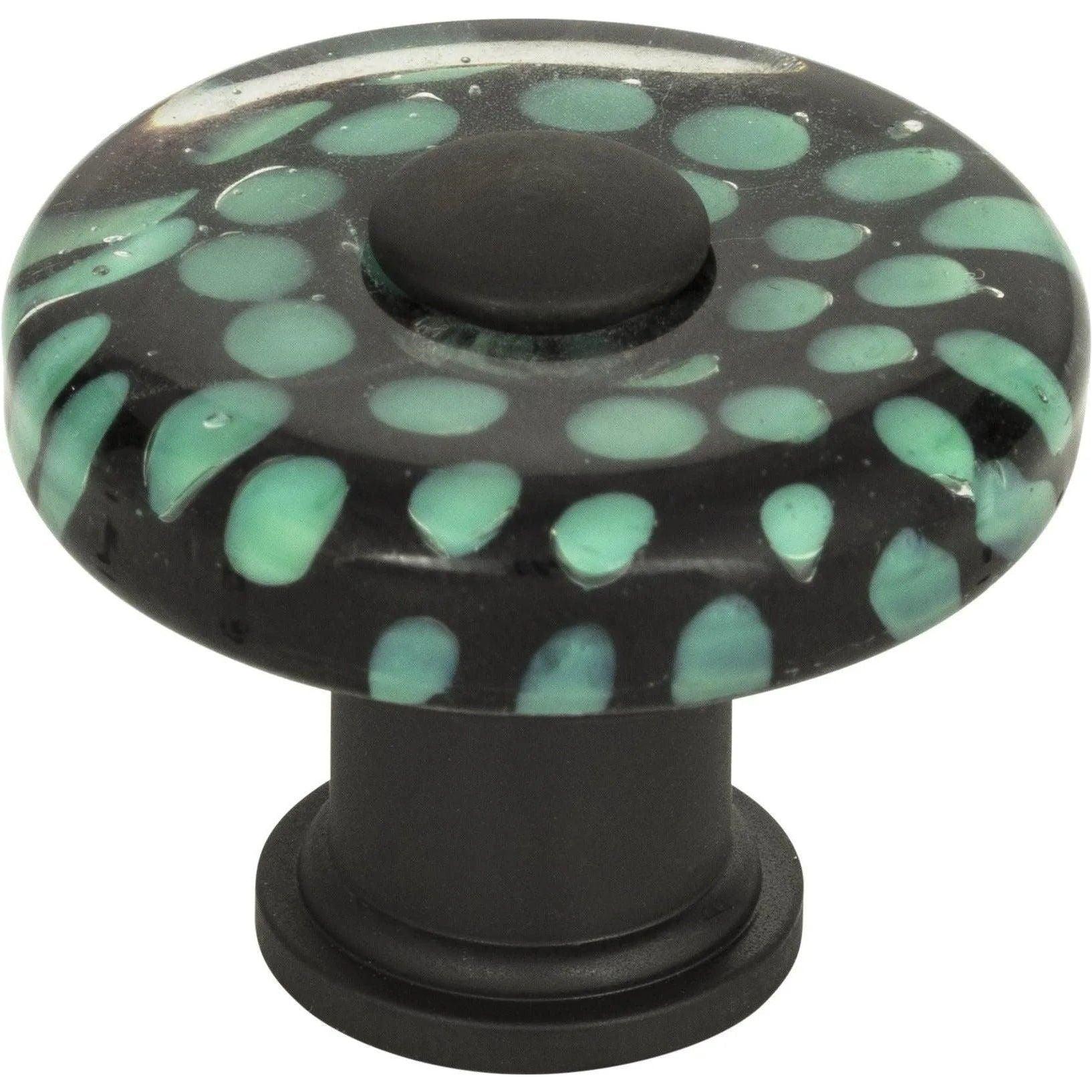Atlas Homewares - Emerald Polka Dot Glass Knob - 3227-BL - Canada Light Shop
