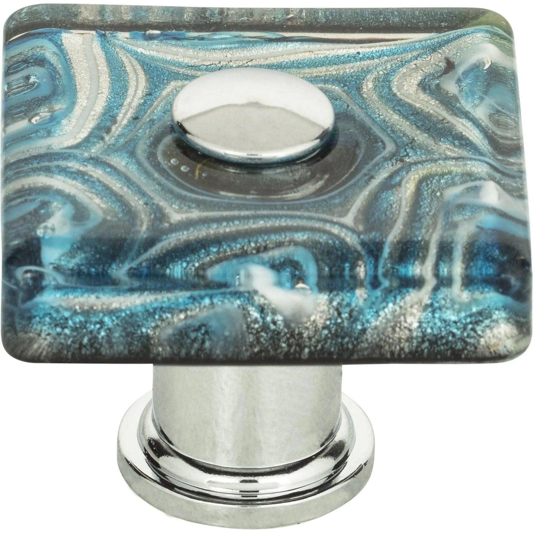 Atlas Homewares - Galaxy Glass Square Knob - 3203-CH - Canada Light Shop