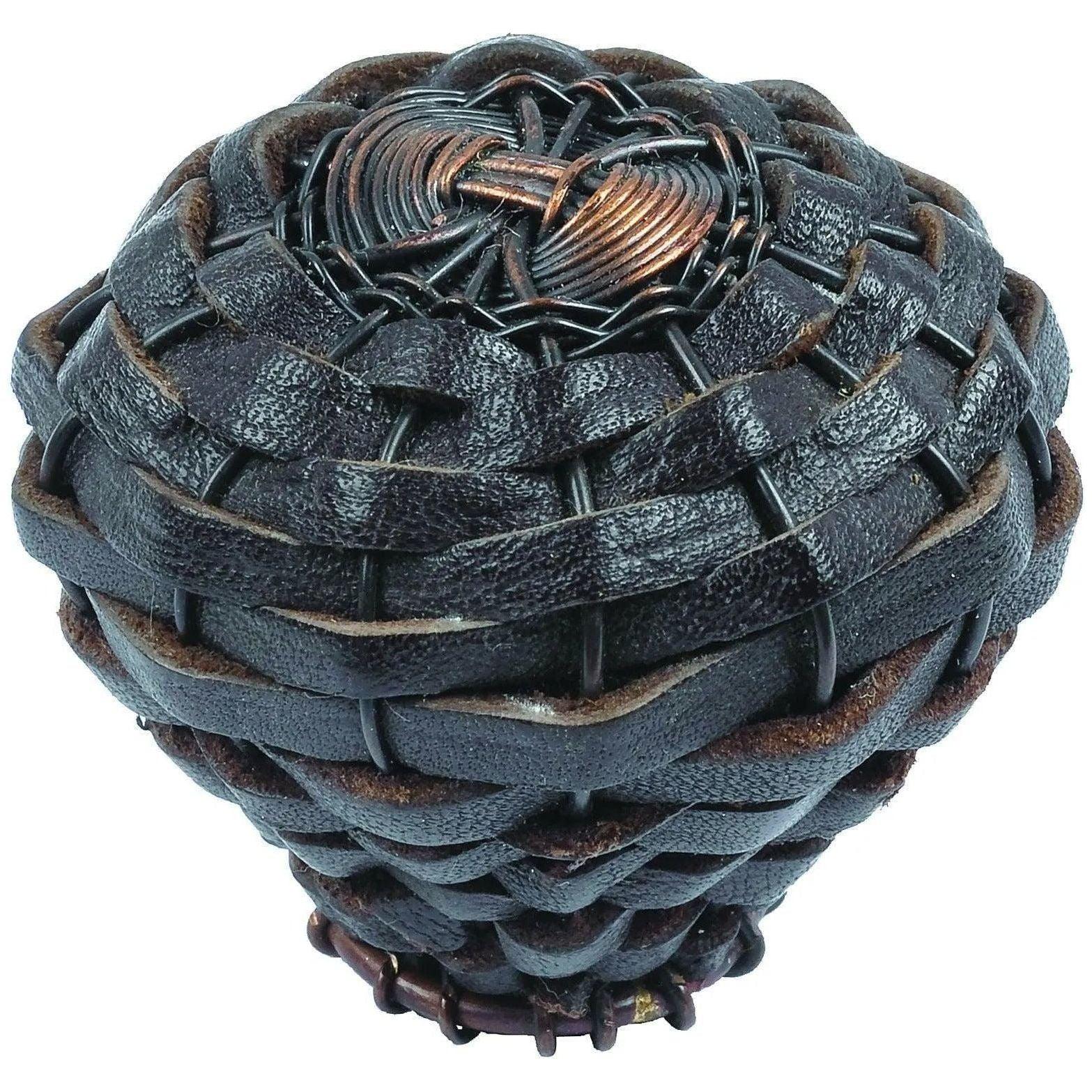 Atlas Homewares - Hamptons Expresso Leather Knob - 3174-O - Canada Light Shop