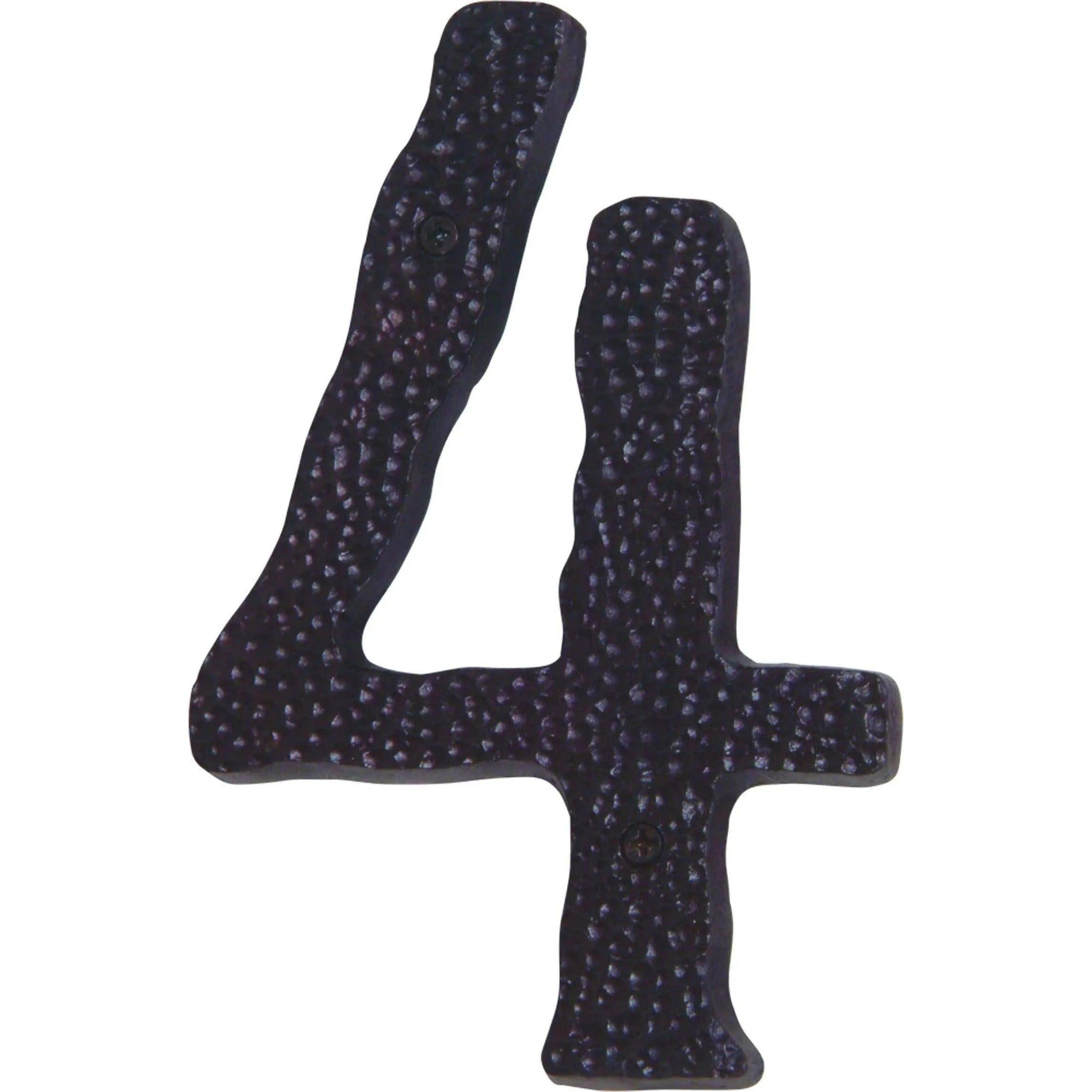 Atlas Homewares - Jagged Hammered House Numbers - HN4L-O - Canada Light Shop