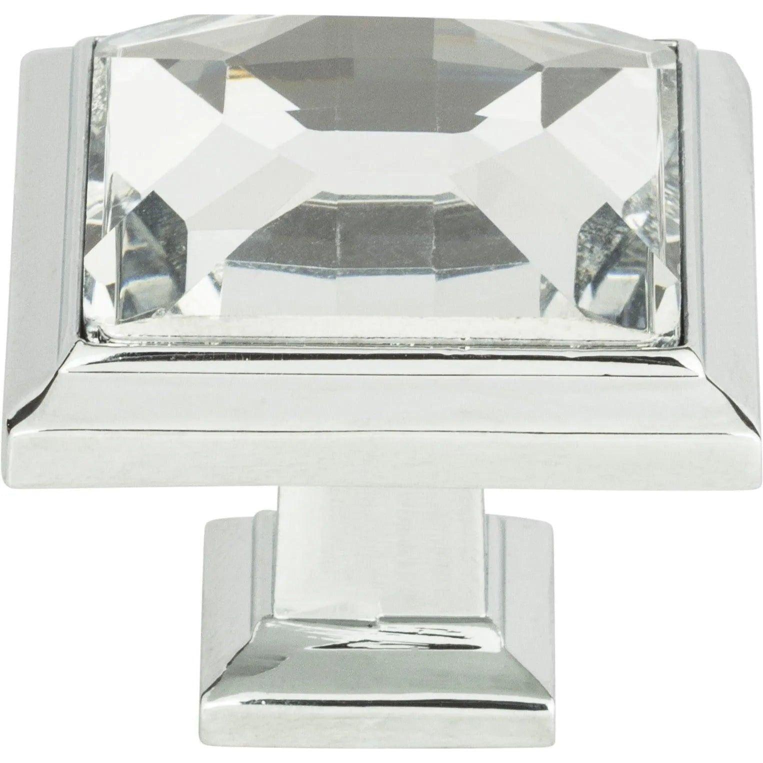 Atlas Homewares - Legacy Crystal Square Knob - 340-CH - Canada Light Shop