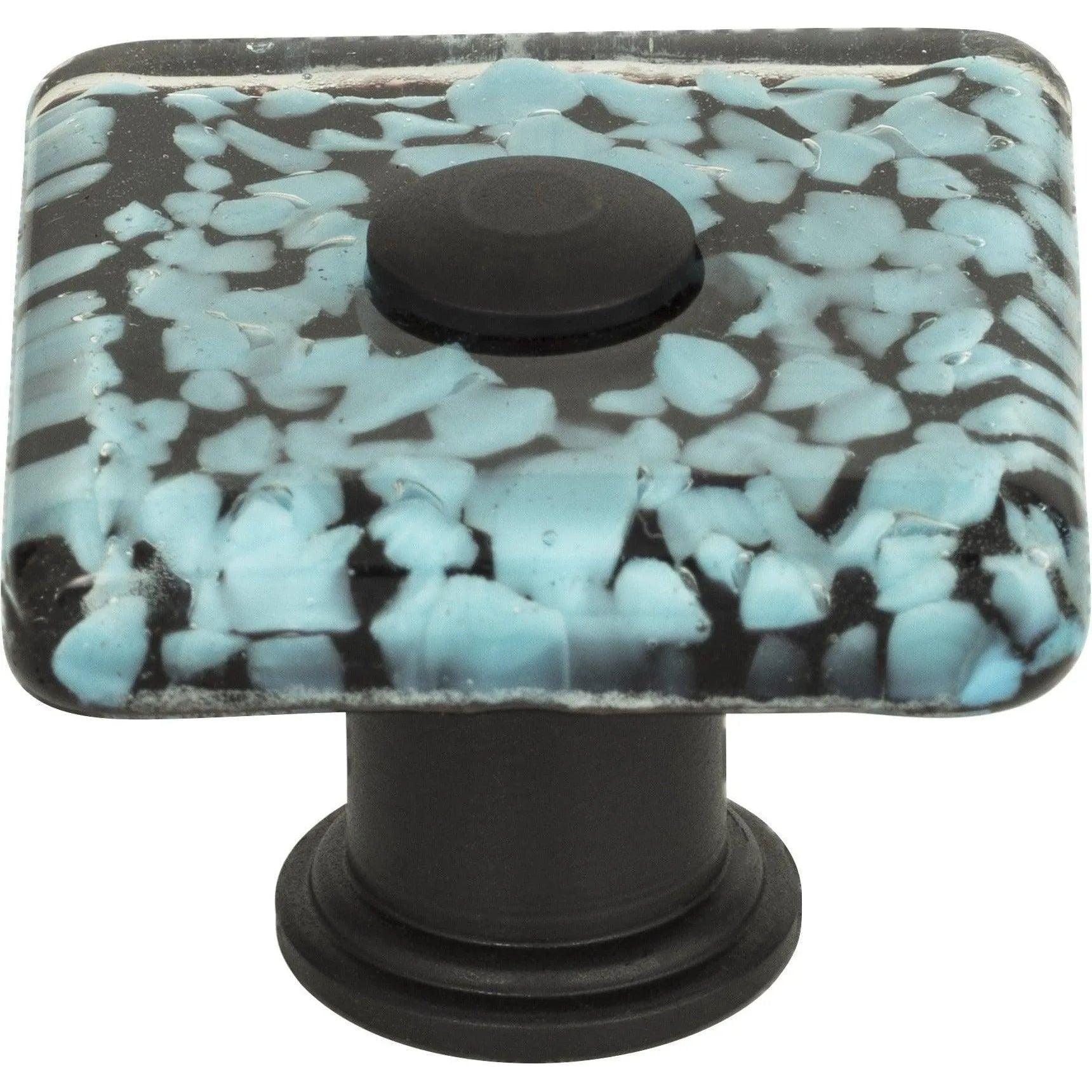Atlas Homewares - Marine Glass Square Knob - 3225-BL - Canada Light Shop