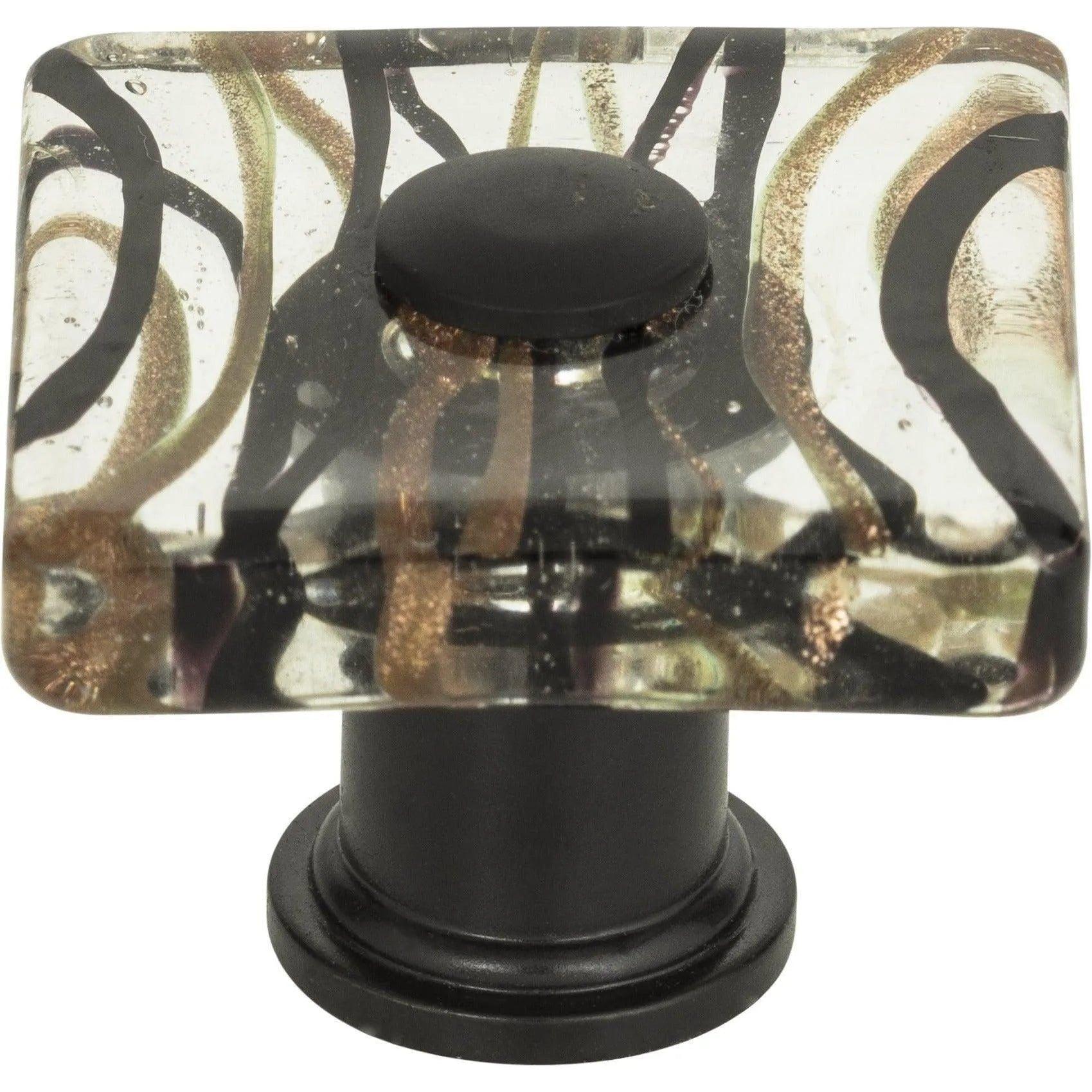 Atlas Homewares - Milky Way Glass Square Knob - 3205-O - Canada Light Shop