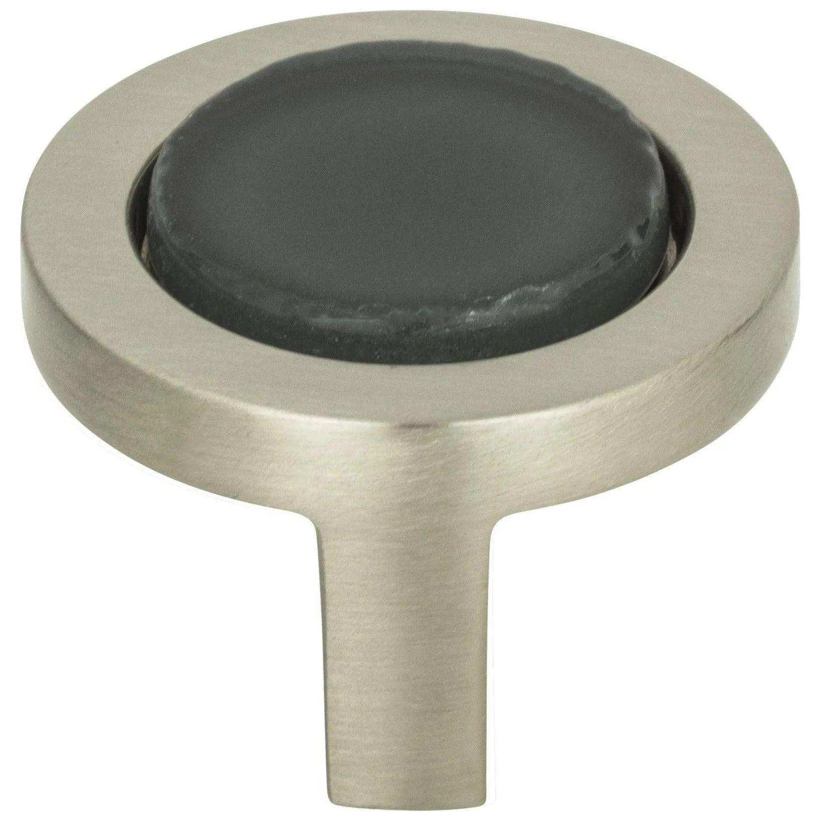 Atlas Homewares - Spa Black Round Knob - 229-BLK-BRN - Canada Light Shop