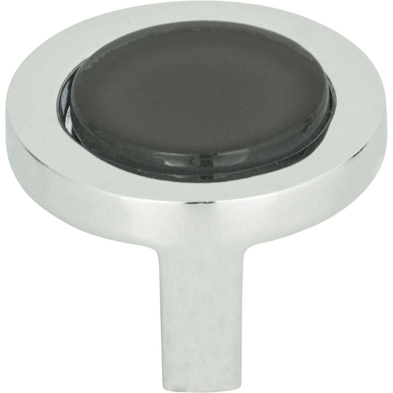 Atlas Homewares - Spa Black Round Knob - 229-BLK-CH - Canada Light Shop