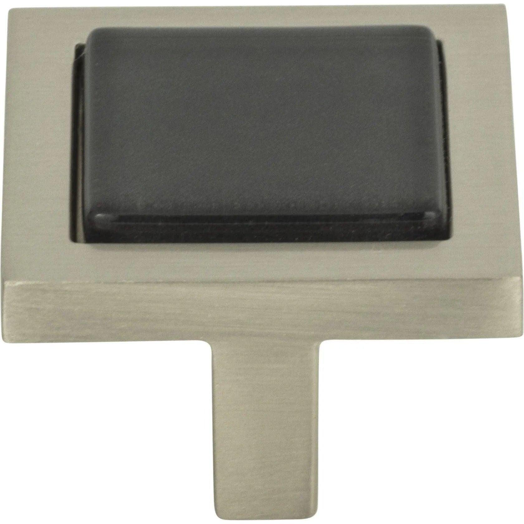 Atlas Homewares - Spa Black Square Knob - 230-BLK-BRN - Canada Light Shop