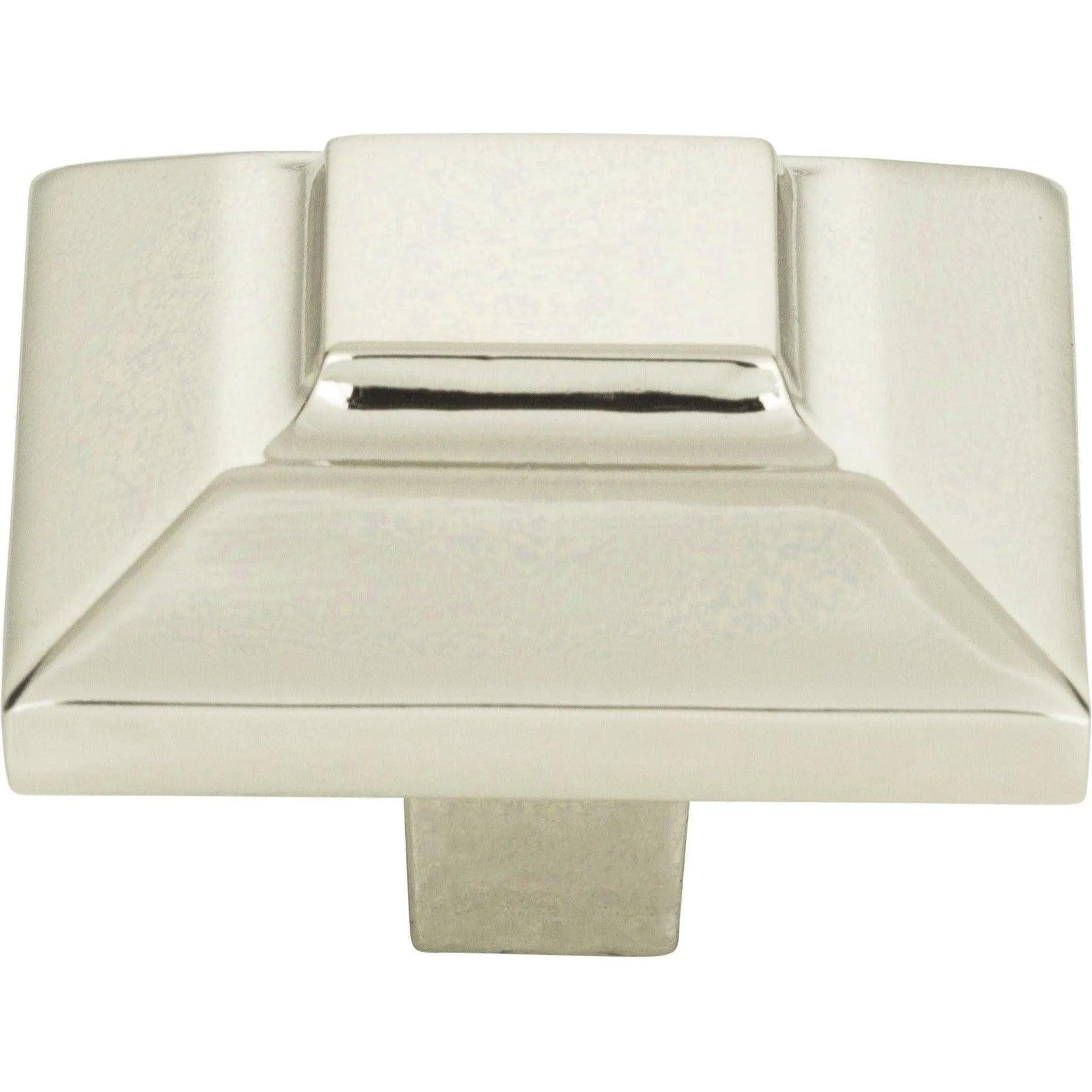 Atlas Homewares - Trocadero Large Square Knob - 4002-PN - Canada Light Shop