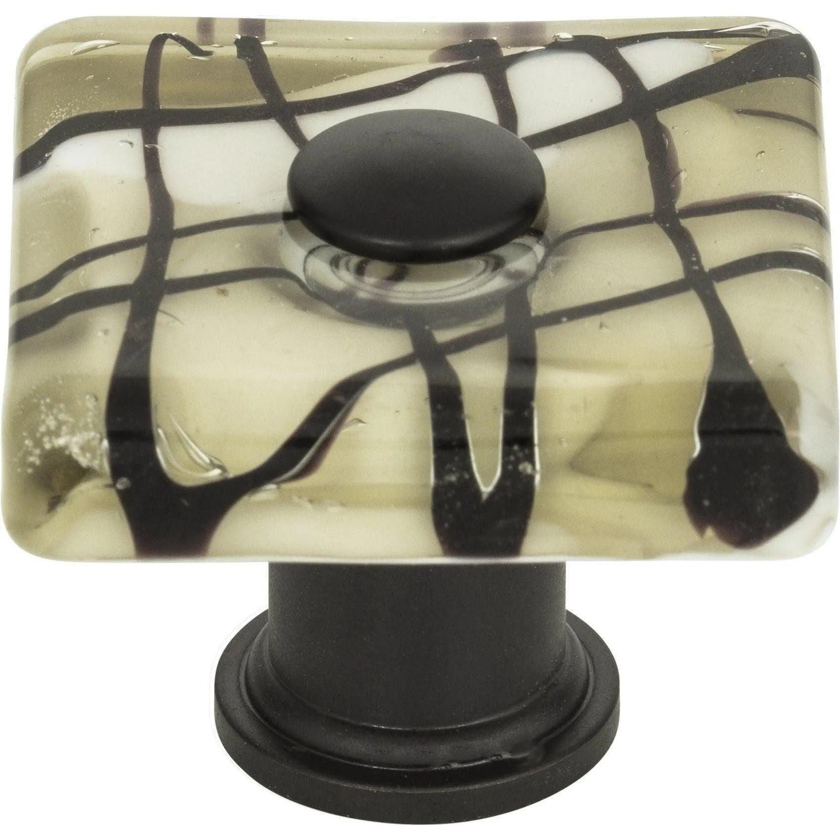 Atlas Homewares - Viceroy Glass Square Knob - 3221-BL - Canada Light Shop