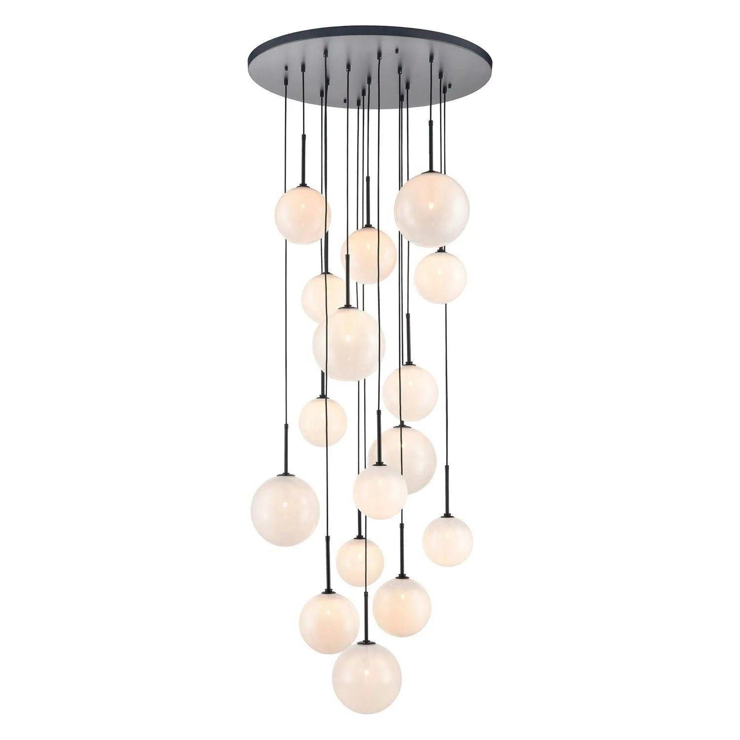 Avenue Lighting - Delilah Multi-Light Pendant - HF4266-BK-WHT - Canada Light Shop