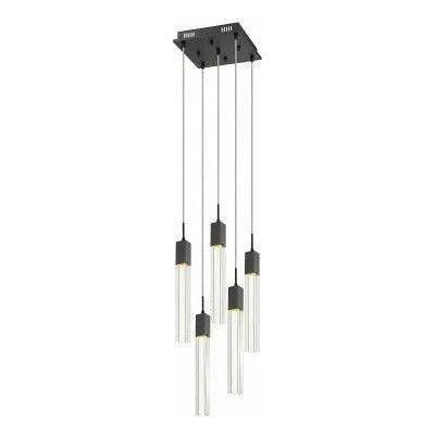 Avenue Lighting - Glacier 5 Pendant - HF1900-5-GL-BK-C - Canada Light Shop