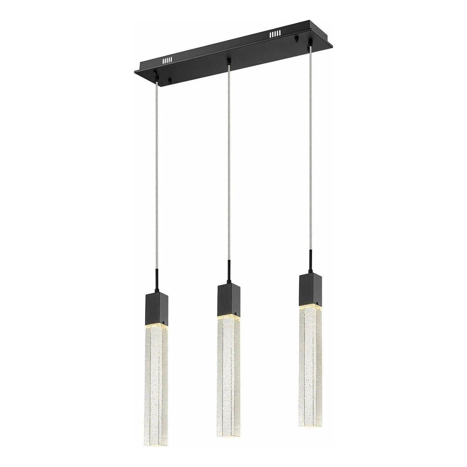 Avenue Lighting - Glacier Linear Multi Pendant - HF1900-3-GL-BK - Canada Light Shop