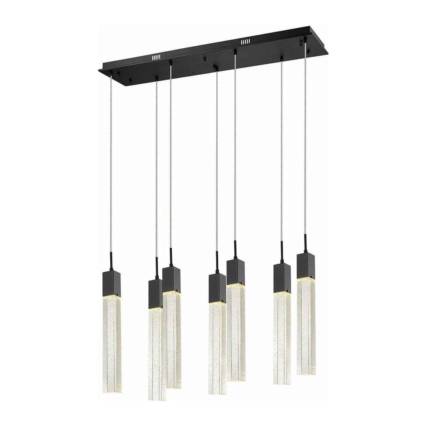 Avenue Lighting - Glacier Linear Multi Pendant - HF1900-7-GL-BK - Canada Light Shop