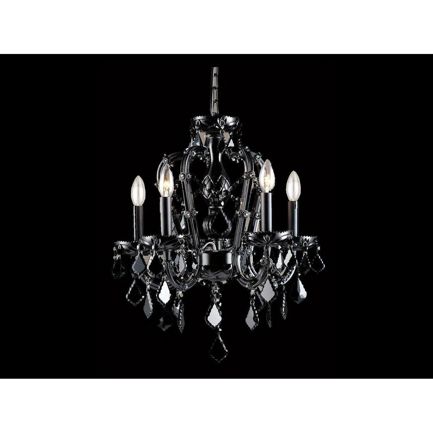 Avenue Lighting - Onyx Ln. Chandelier - HF1037-BLK - Canada Light Shop