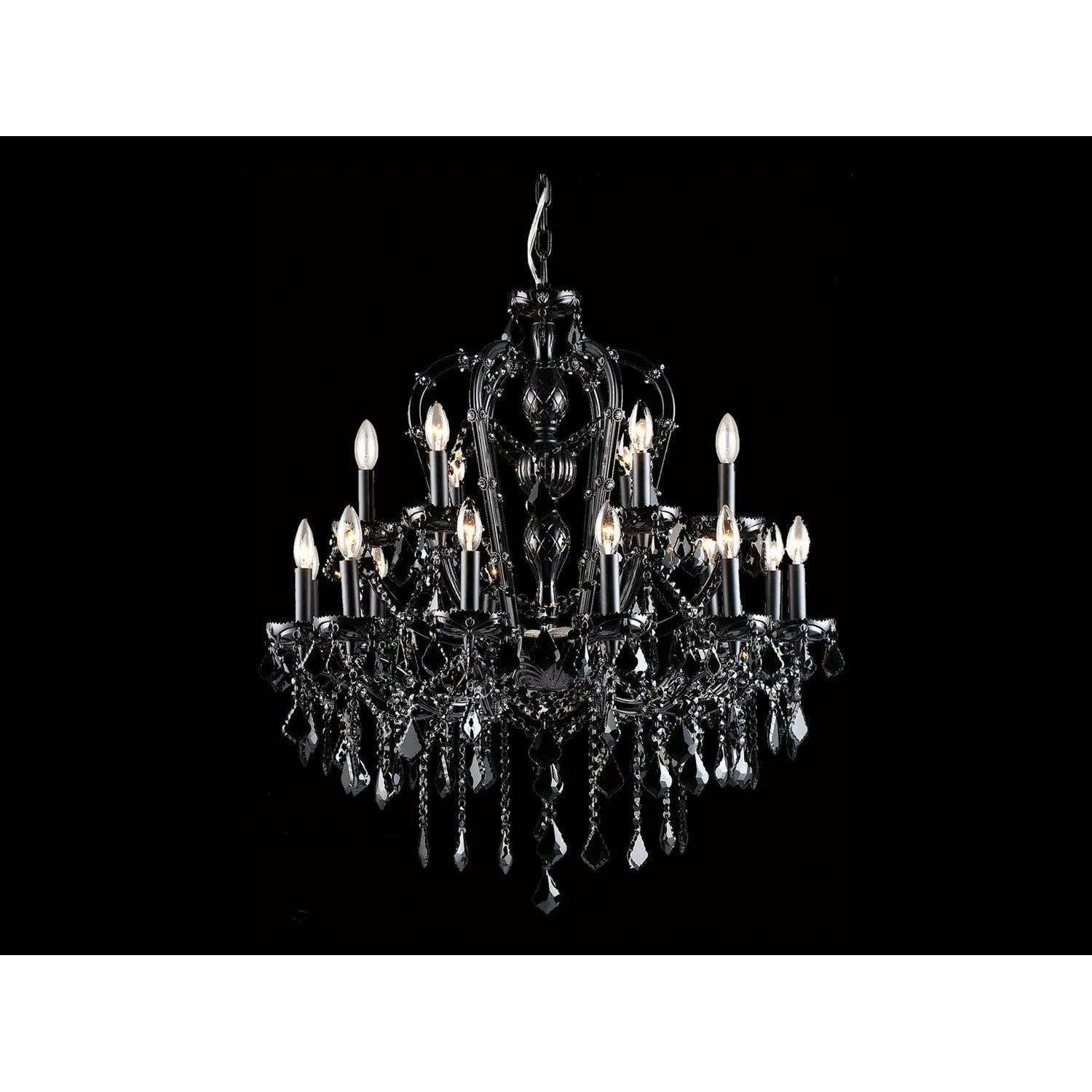 Avenue Lighting - Onyx Ln. Chandelier - HF1040-BLK - Canada Light Shop