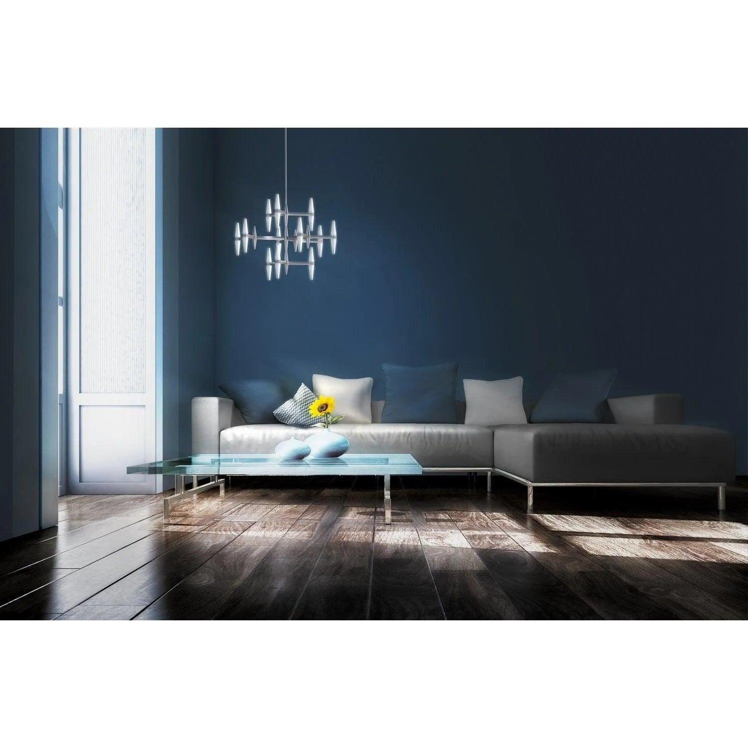 BlackJack Lighting - Prism Single Multi-Tier Chandelier - PSM-283-SN-27U-30K - Canada Light Shop