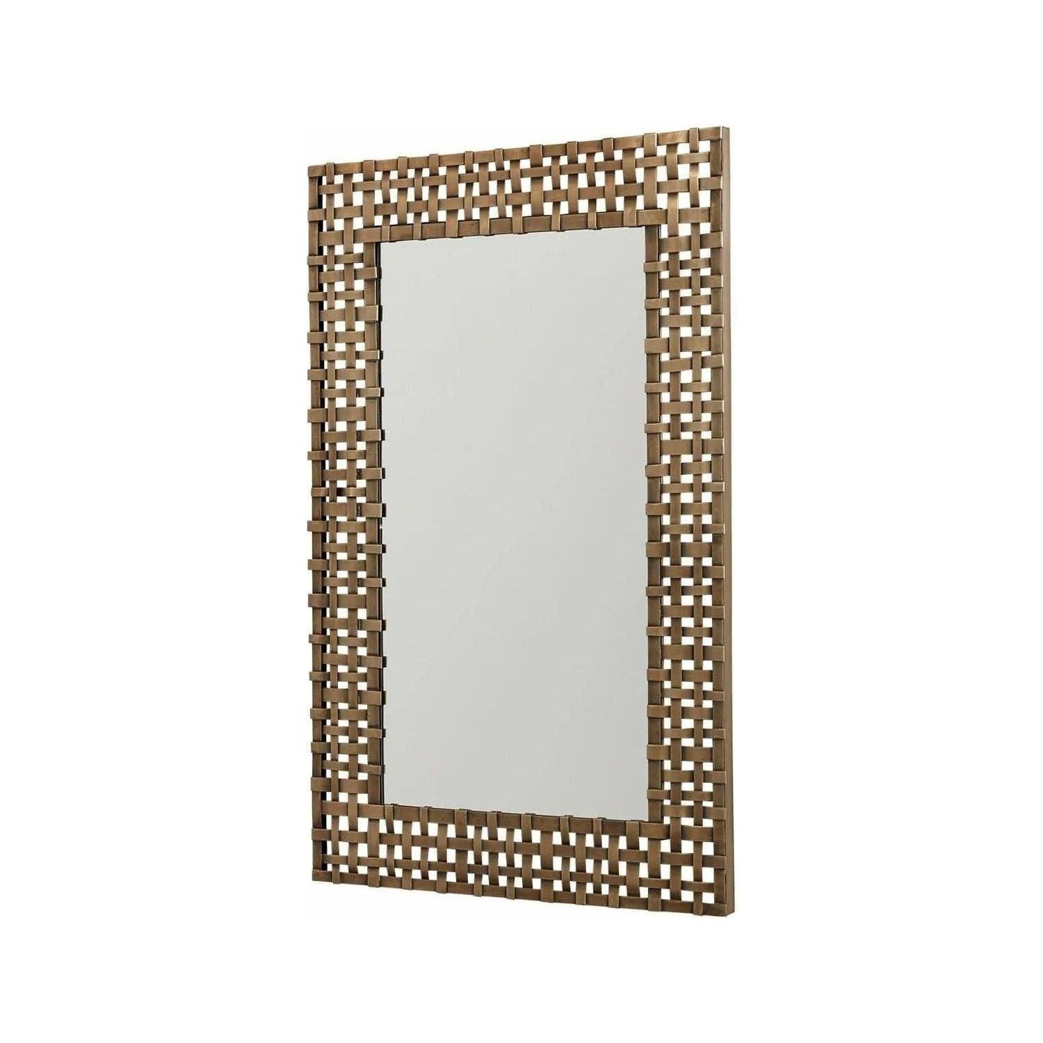 Capital Lighting Fixture Company - 26"W x 40"H Rectangle Metal Basketweave Mirror - 730202MM - Canada Light Shop