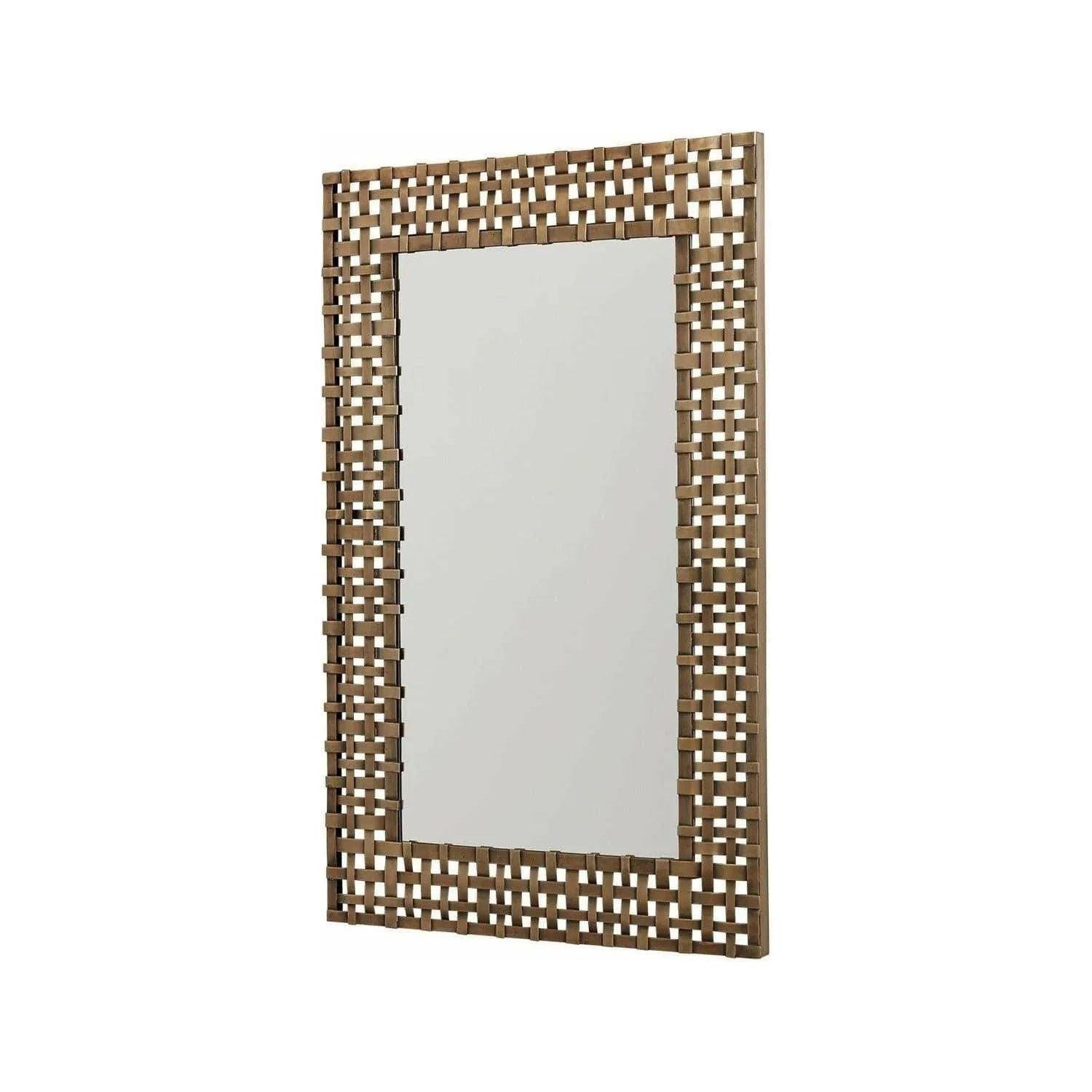 Capital Lighting Fixture Company - 26"W x 40"H Rectangle Metal Basketweave Mirror - 736103MM - Canada Light Shop
