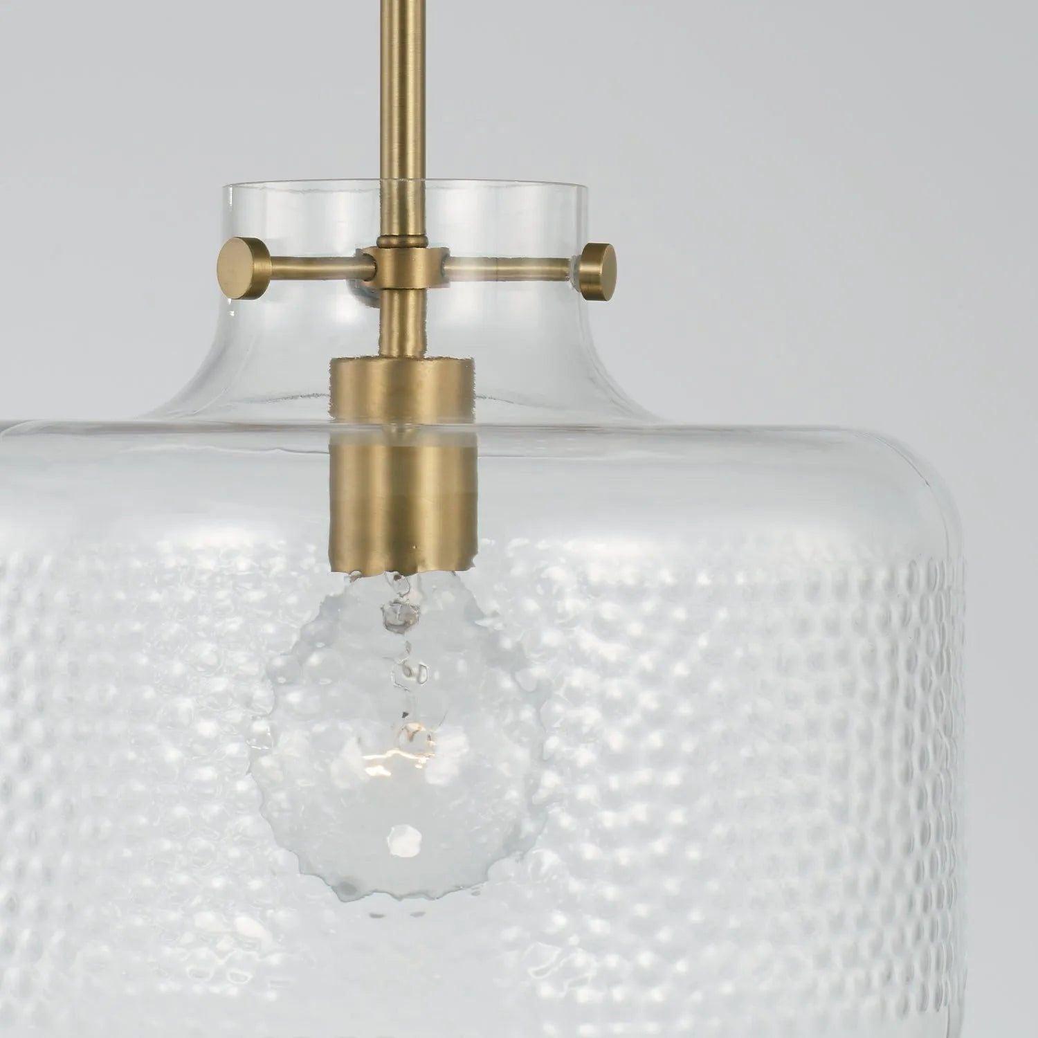 Capital Lighting Fixture Company - Brighton Dotted Glass Pendant - 342512AD - Canada Light Shop