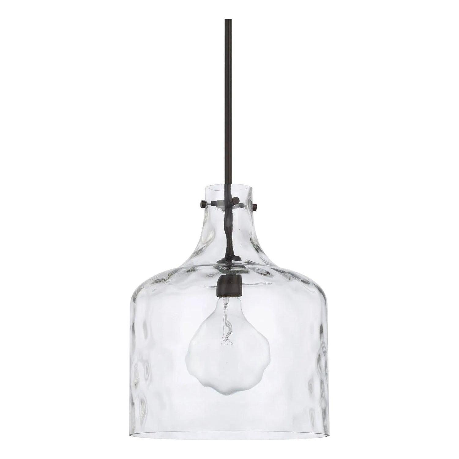 Capital Lighting Fixture Company - Crawford Water Glass Pendant - 325717BZ - Canada Light Shop