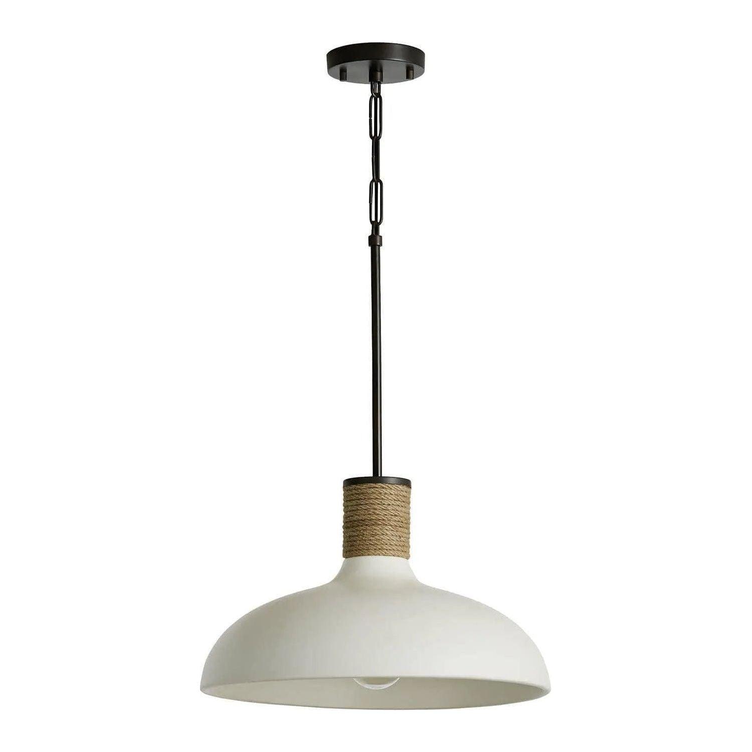 Capital Lighting Fixture Company - Destin Jute Cloche Pendant - 340612PW - Canada Light Shop