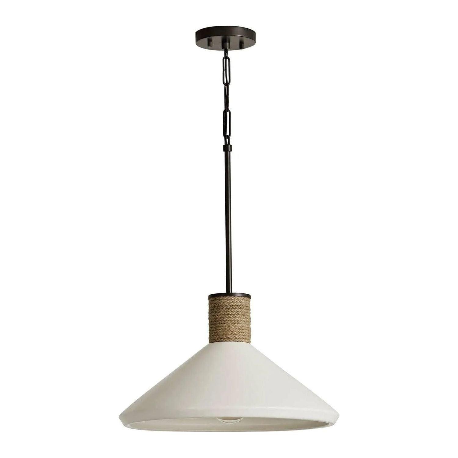 Capital Lighting Fixture Company - Destin Jute Cone Pendant - 340613PW - Canada Light Shop