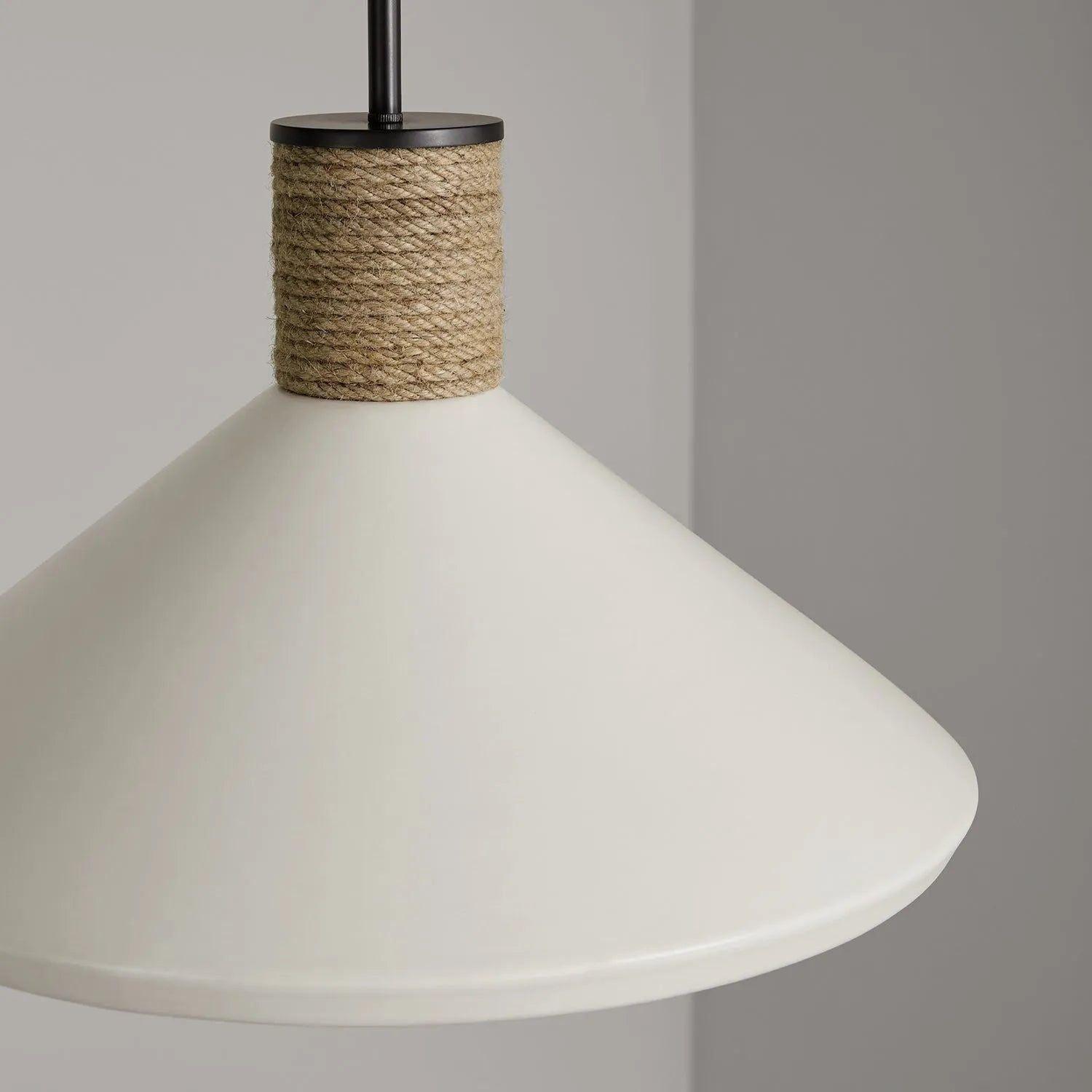 Capital Lighting Fixture Company - Destin Jute Cone Pendant - 340613PW - Canada Light Shop