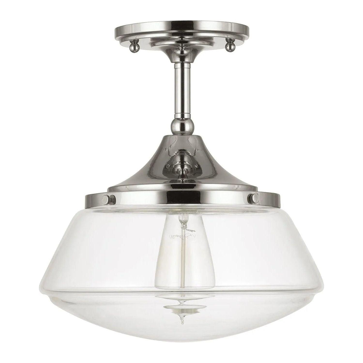 Capital Lighting Fixture Company - Schoolhouse Tall Semi-Flush Mount - 3533PN-134 - Canada Light Shop