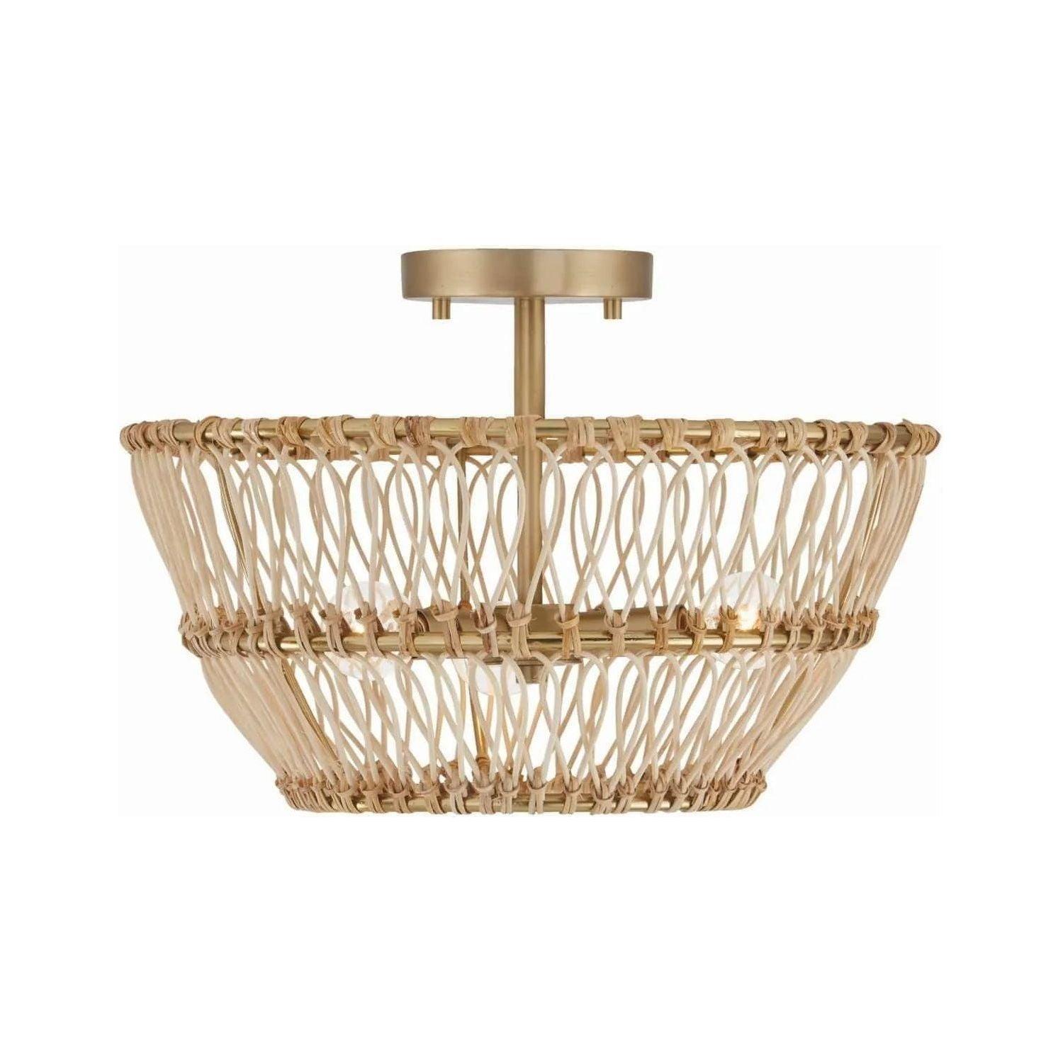 Hubbardton Forge - Wren Semi-Flush Mount - 126601-SKT-05-GG0242 - Canada Light Shop