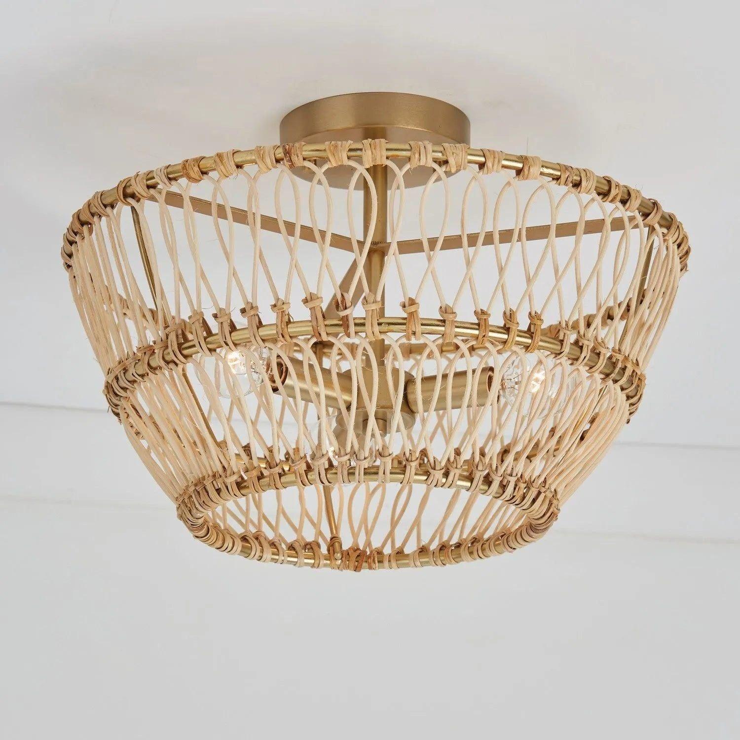 Hubbardton Forge - Wren Semi-Flush Mount - 126601-SKT-05-GG0242 - Canada Light Shop