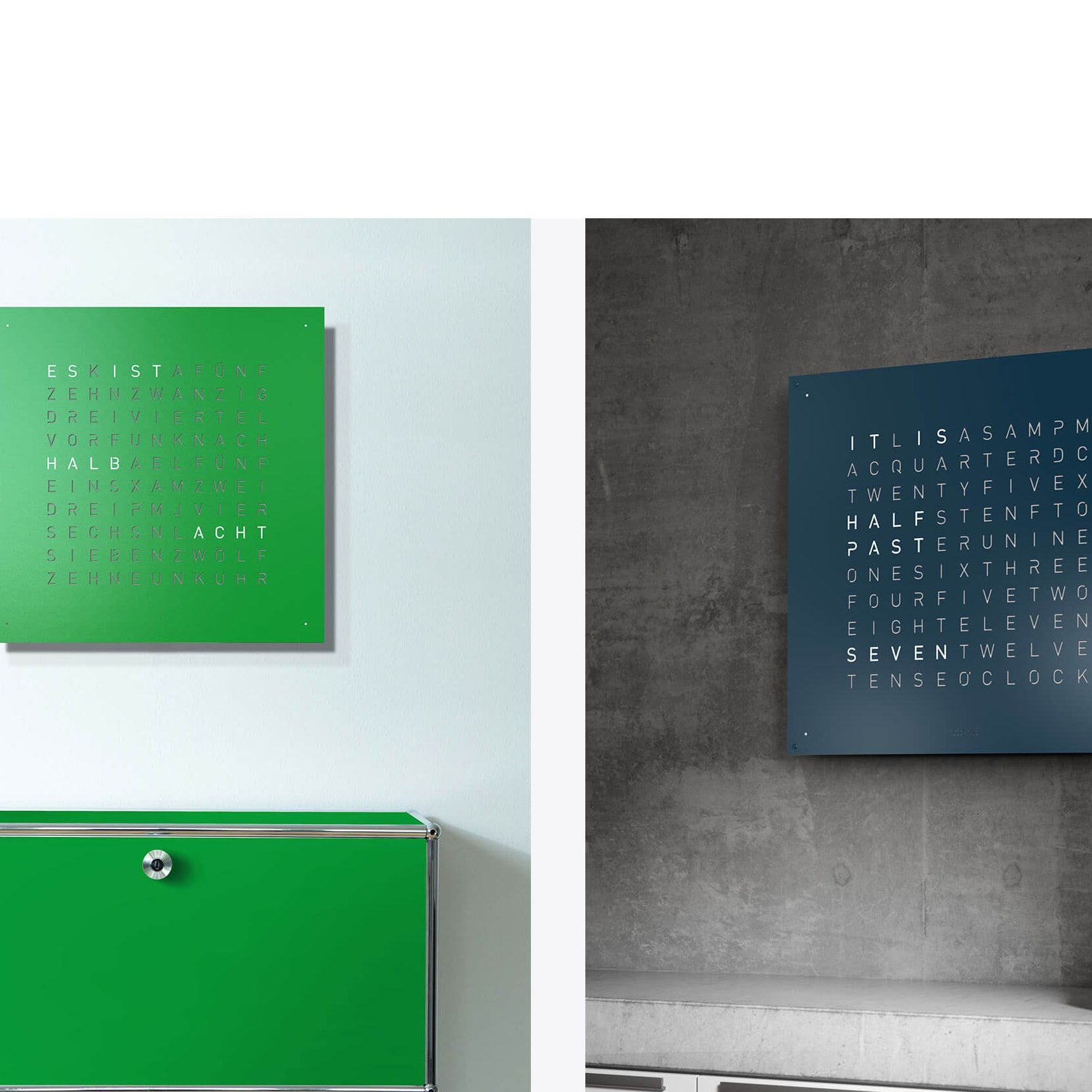 QLOCKTWO FCSFPC QLOCKTWO Earth 45 Frontcover Custom Color