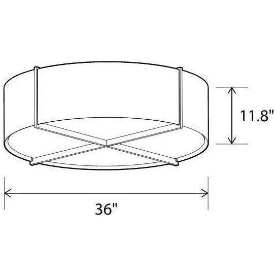 Cerno - Plura 36 Flushmount - 08-100-36DA-27P1 - Canada Light Shop