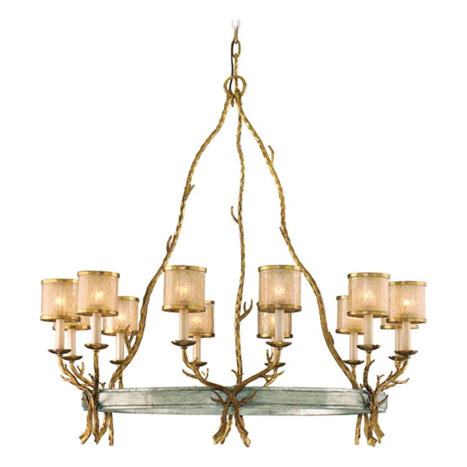 Corbett Lighting - Parc Royale Chandelier - 66-012-VGL/SSL - Canada Light Shop