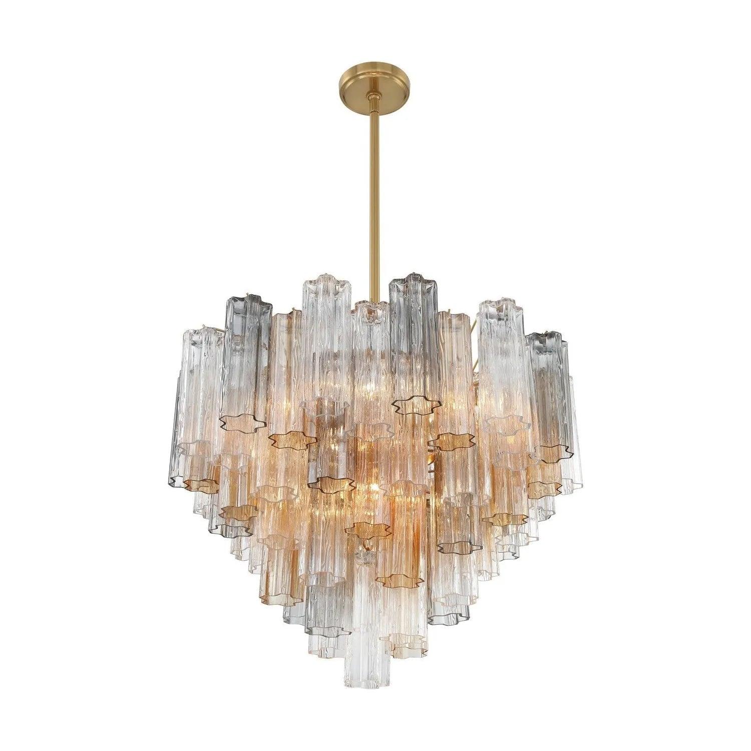 Crystorama - Addis Chandelier - ADD-300-AG-AM - Canada Light Shop