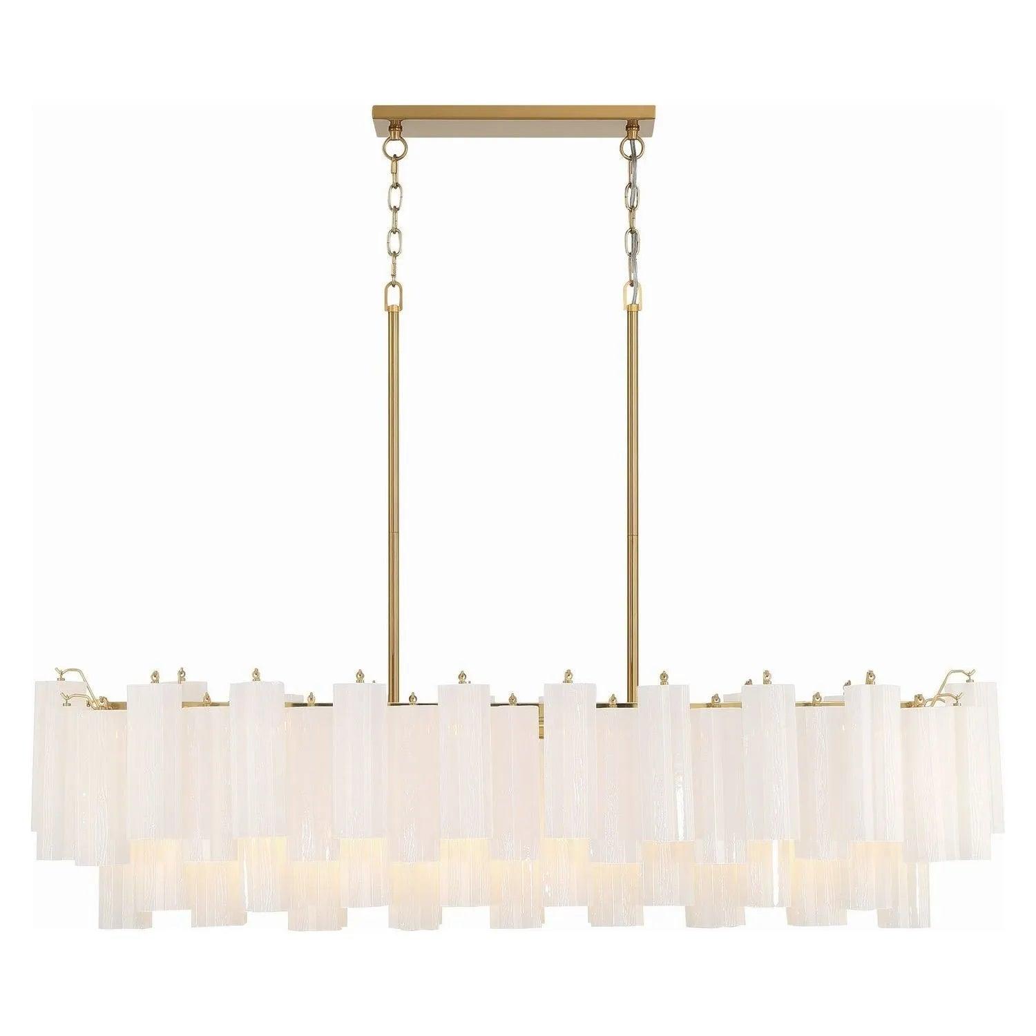 Crystorama - Addis Linear Chandelier - ADD-317-AG-WH - Canada Light Shop