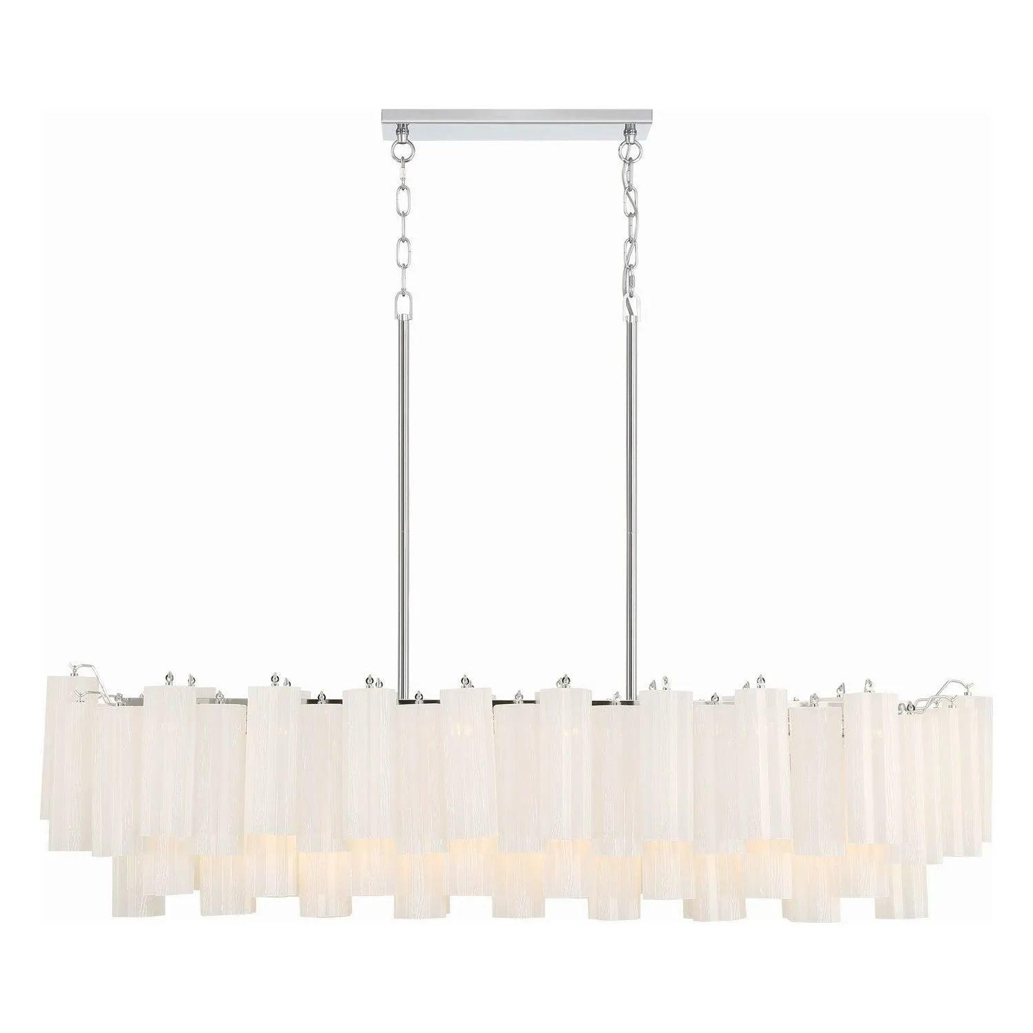 Crystorama - Addis Linear Chandelier - ADD-317-CH-WH - Canada Light Shop
